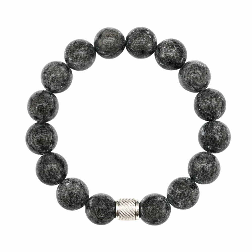 VEYNOR - 12mm Beads Bracelet with Natural Stone - Adjustable Bracelet — Bead Bracelet for Men | THE MEN THING