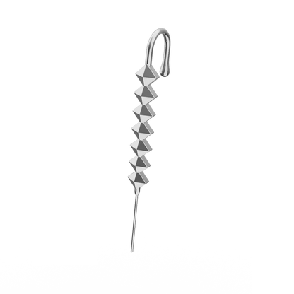 VICTORY BRAID - Pure Titanium Steel Ear Crawler Hook Pin Cuff Earrings for Men & Boys (2 Pcs) - THE MEN THING