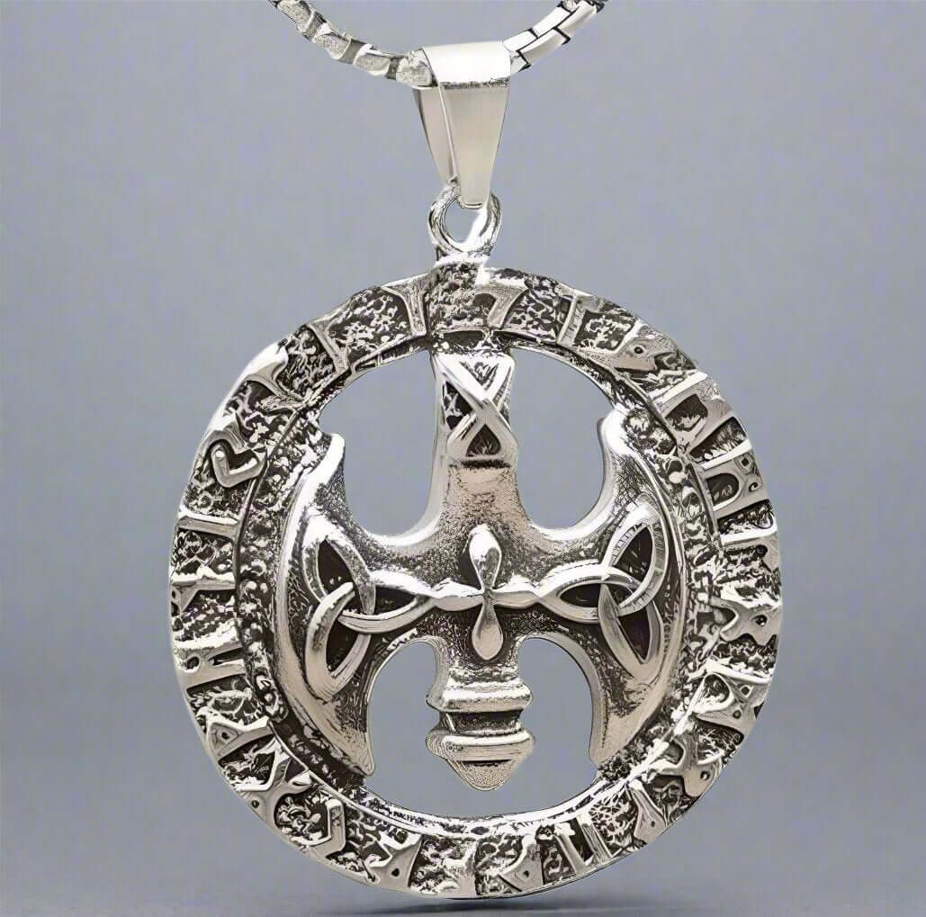 VINTAGE AXE -  Alloy Pendant with Stainless Steel 24inch Round Box Chain, European trending Style for Men & Boy - THE MEN THING