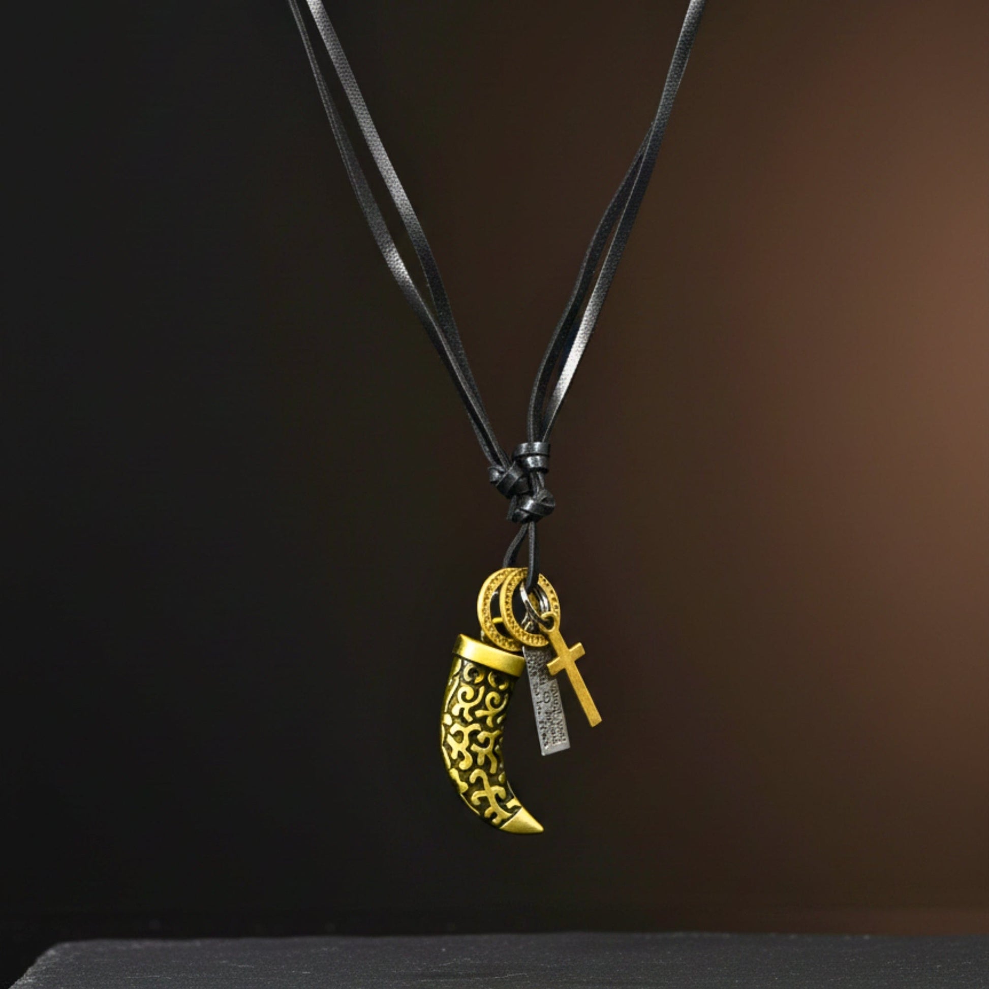 VINTAGE CLAW – 1.5-Inch Pure Stainless Steel Pendant with  Adjustable Leather Rope for Men & Boys - THE MEN THING