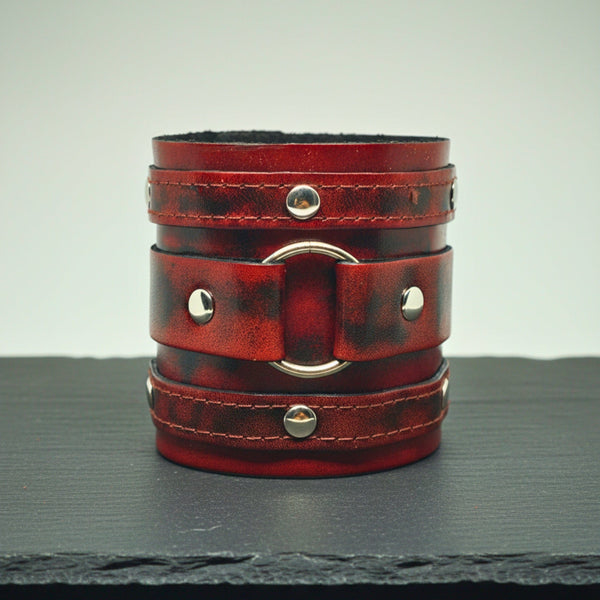 VINTAGE REBEL - 70.8mm Brown Genuine Leather Adjustable Bracelet for Men & Boys (7.5-8.5-9 inch)