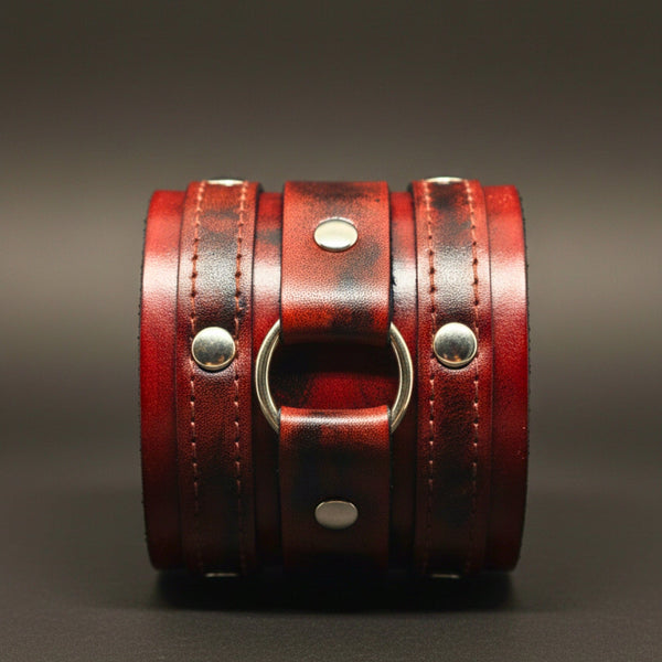 VINTAGE REBEL - 70.8mm Brown Genuine Leather Adjustable Bracelet for Men & Boys (7.5-8.5-9 inch)