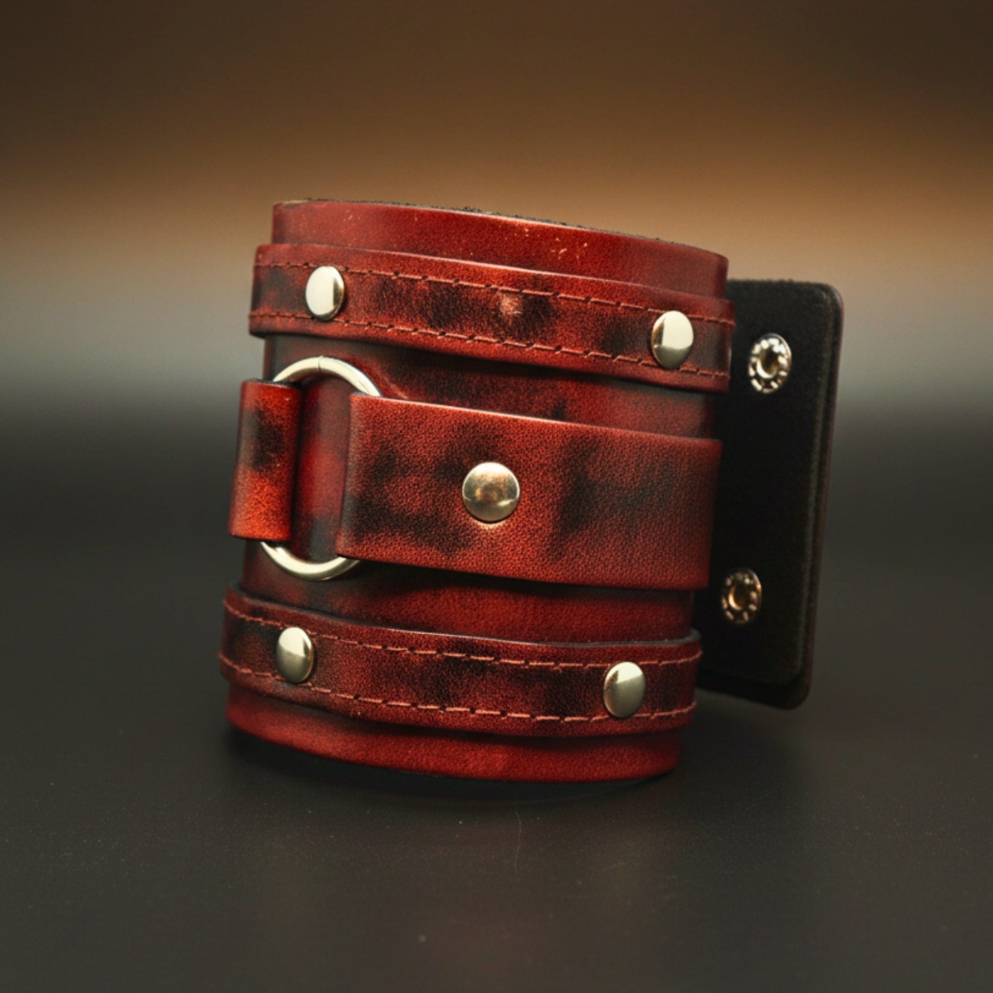 VINTAGE REBEL - 70.8mm Brown Genuine Leather Adjustable Bracelet for Men & Boys (7.5-8.5-9 inch) - THE MEN THING