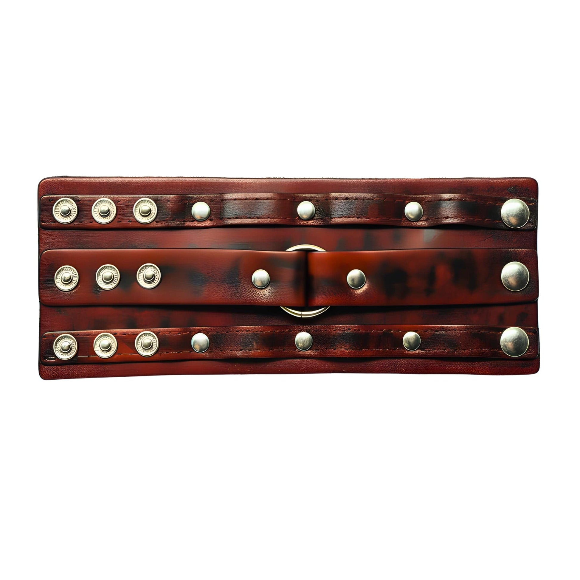 VINTAGE REBEL - 70.8mm Brown Genuine Leather Adjustable Bracelet for Men & Boys (7.5-8.5-9 inch) - THE MEN THING