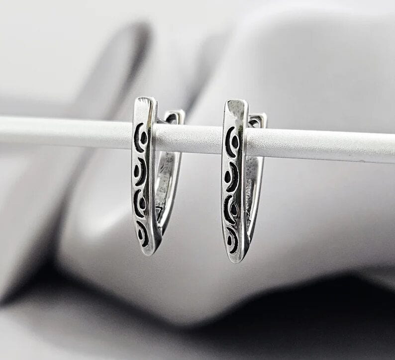 VOID ARC - 5mm Pure Titanium Steel Hoop Earrings for Men & Boys (2pcs) - THE MEN THING