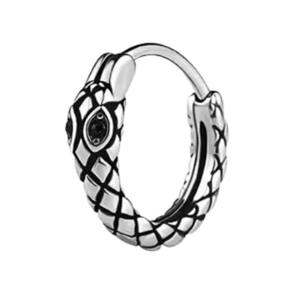 VOID SERPENT - Titanium Steel Hoop Earrings for Men & Boys (2 Pcs)