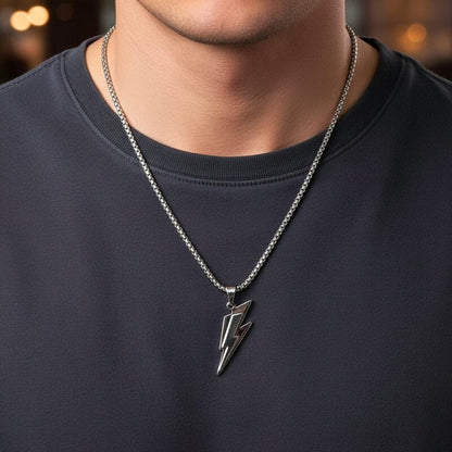 VOLTSTRIKE SILVER - Pure Stainless Steel 24inch Chain for Men, European trending Style for Men & Boy - THE MEN THING