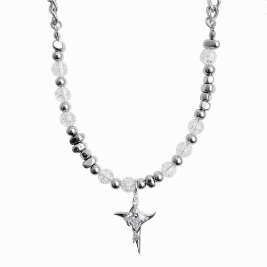 VORTEX CRYSTAL - 22mm Titanium Steel Pendant with 19 to 21inch Adjustable 7mm Chain for Men & Boys - THE MEN THING