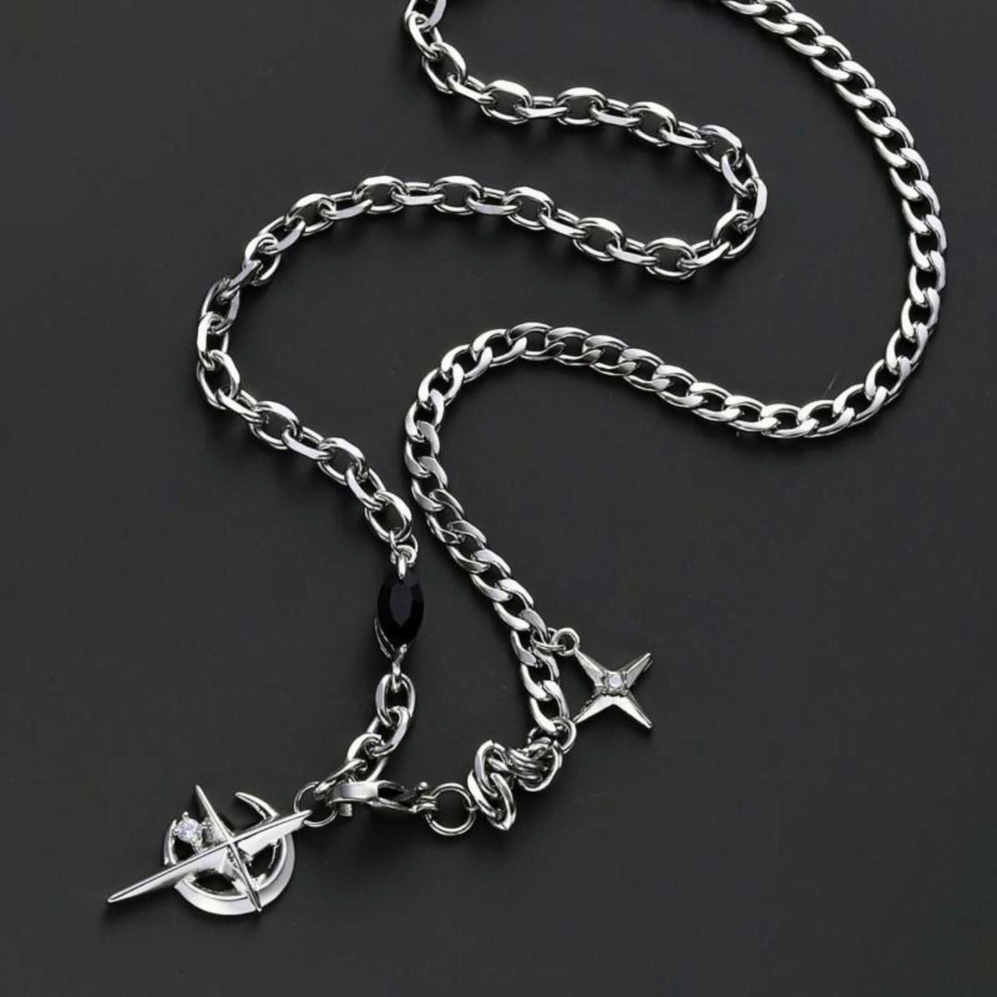 VORTEX STAR - 19mm Titanium Steel Pendant with 21inch Chain for Men & Boys - THE MEN THING