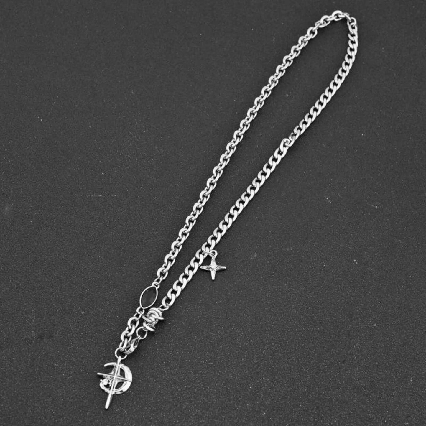 VORTEX STAR - 19mm Titanium Steel Pendant with 21inch Chain for Men & Boys - THE MEN THING
