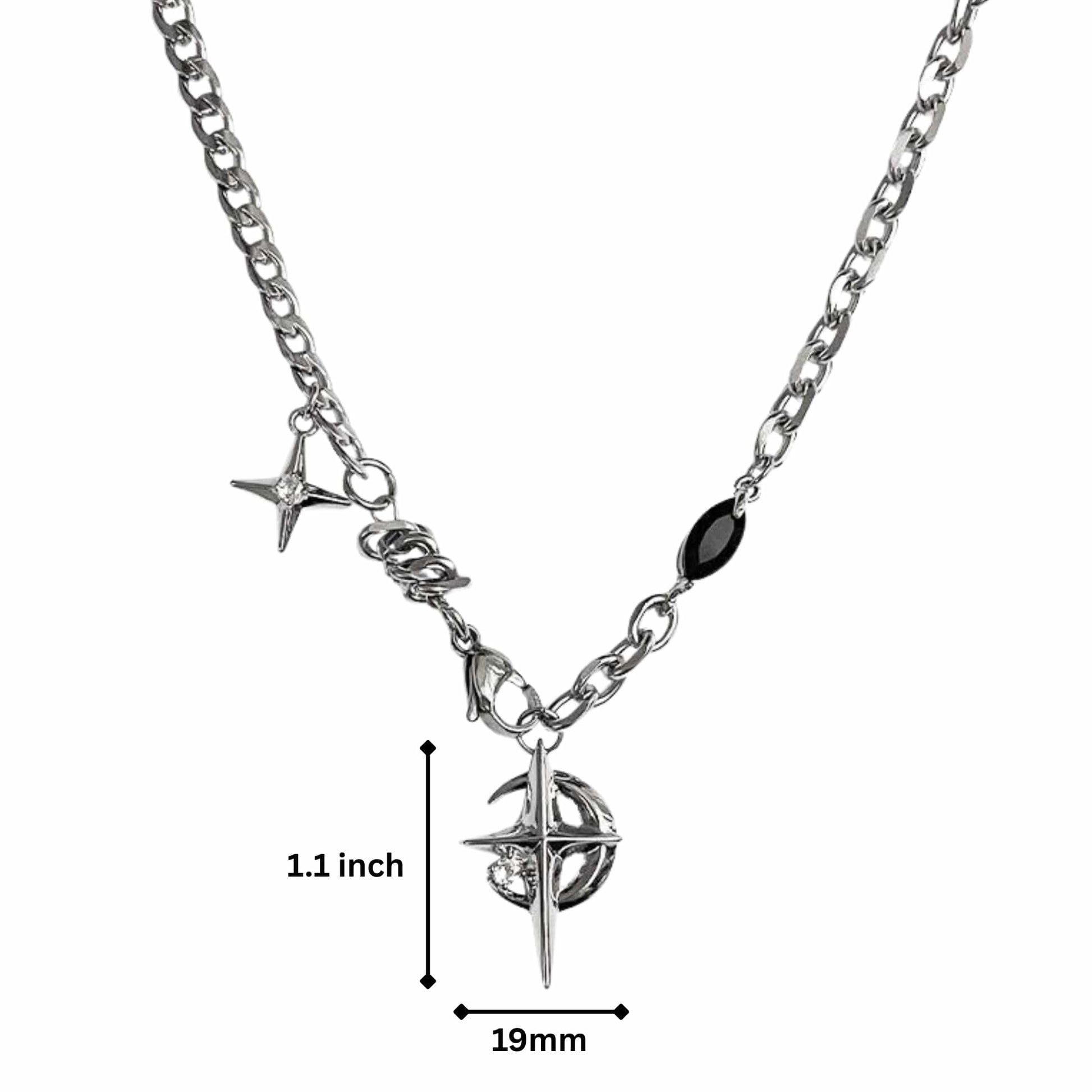 VORTEX STAR - 19mm Titanium Steel Pendant with 21inch Chain for Men & Boys - THE MEN THING
