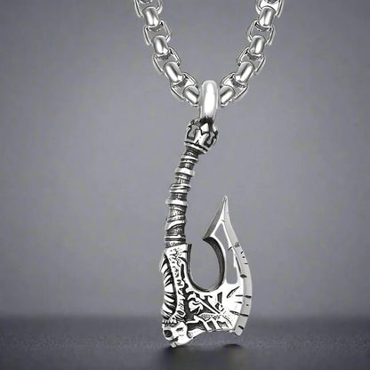 WARRIOR AXE -  Alloy Pendant with Stainless Steel  24inch Round Box Chain, European trending Style for Men & Boy - THE MEN THING