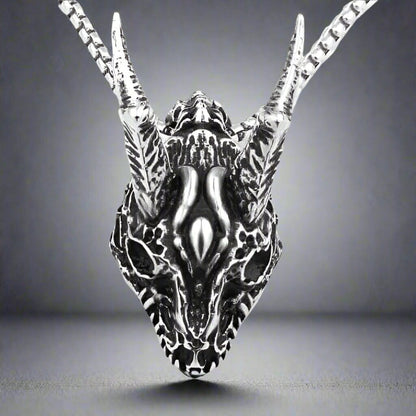 WARRIOR HORN - Alloy Pendant with Pure Stainless Steel 24inch Round Box Chain, American trending Style for Men & Boy — SS Pendant/ Necklace for Men | THE MEN THING