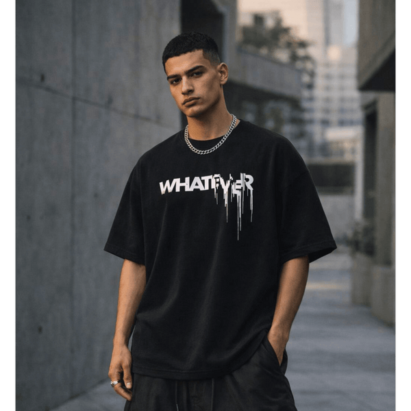 WHATEVER Oversized T-Shirt - Black