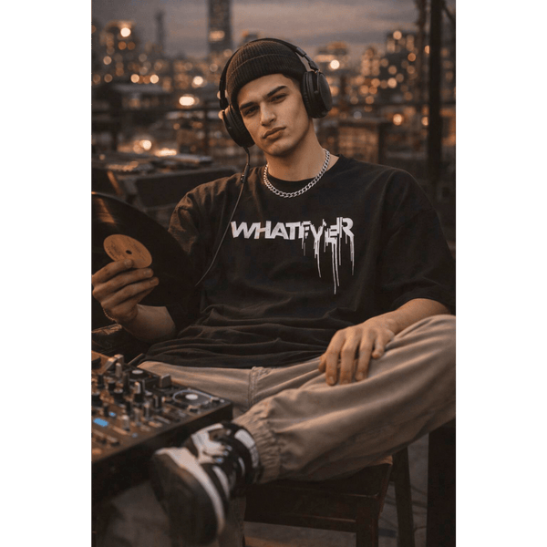 WHATEVER Oversized T-Shirt - Black