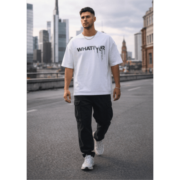WHATEVER Oversized T-Shirt - White
