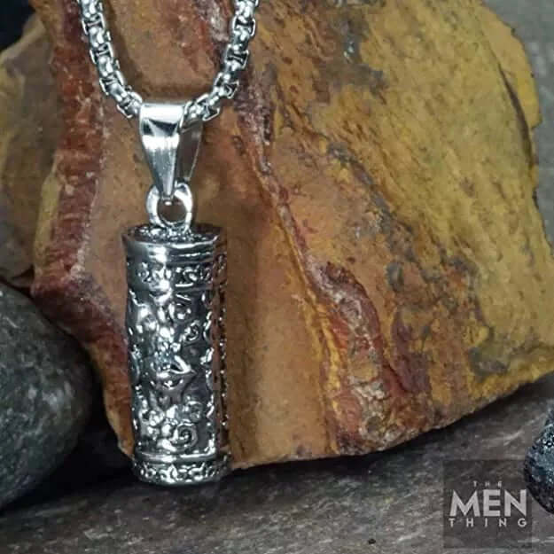 ZEN-CYLINDER - Alloy Pendant with Pure Stainless Steel 24inch Round Box Chain, European trending Style for Men & Boys - THE MEN THING