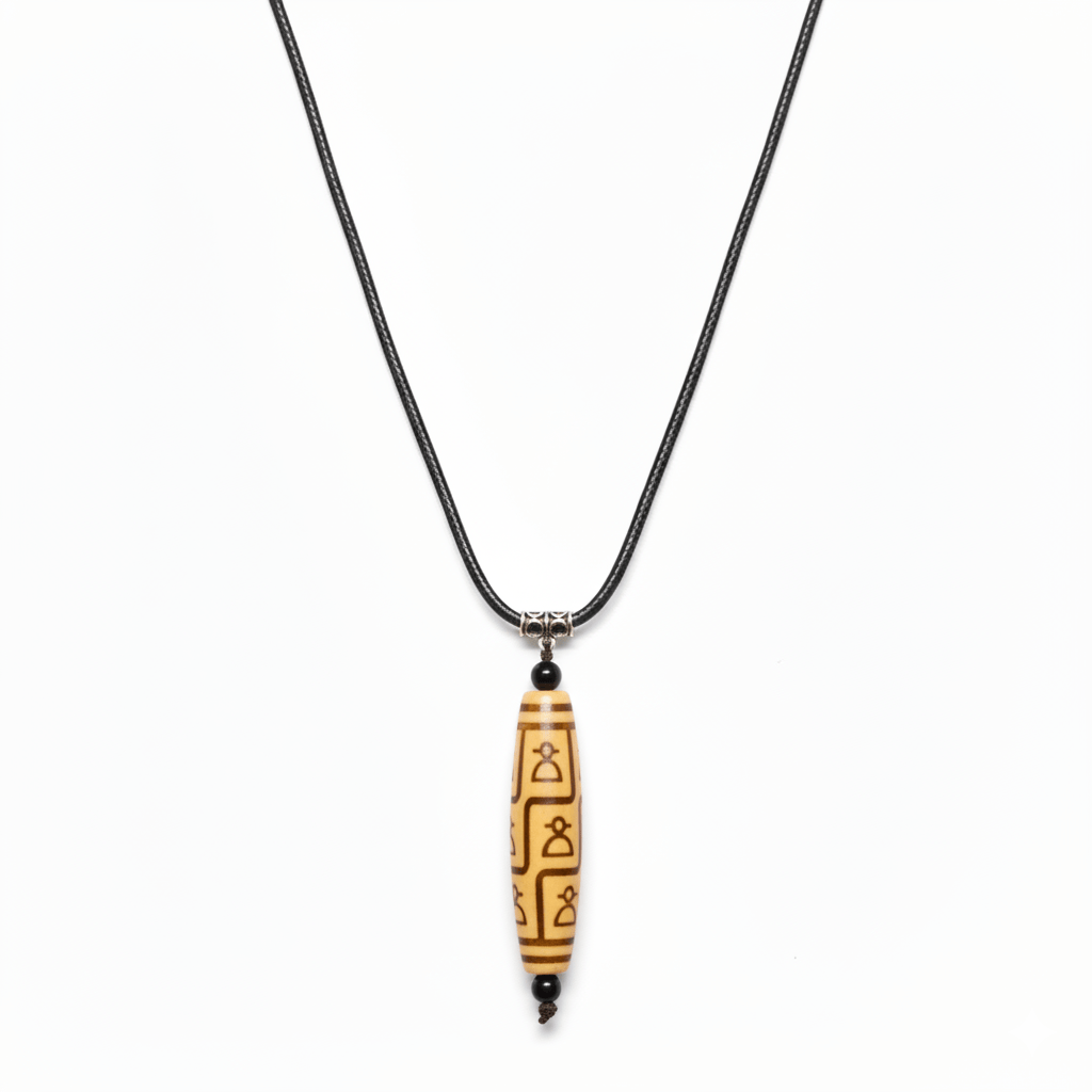 ZEN GUARDIAN – 3-Inch Natural Crystal Pendant with 28-Inch Leather Rope for Men & Boys - THE MEN THING