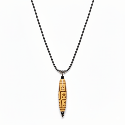 ZEN GUARDIAN – 3-Inch Natural Crystal Pendant with 28-Inch Leather Rope for Men & Boys - THE MEN THING