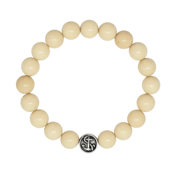 ZEN HOURS - 12mm Beads Bracelet with Natural Stone - Adjustable Bracelet