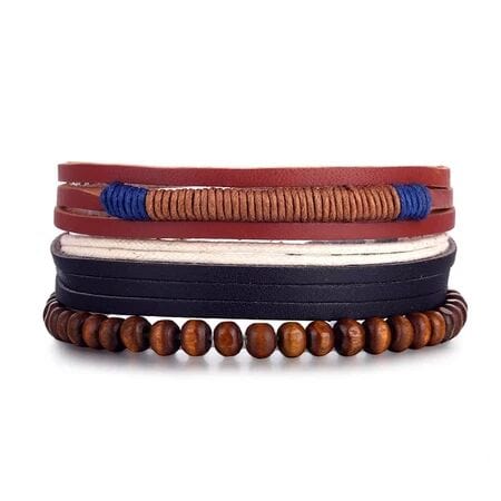 ZENITH BAND - Genuine Braided Leather Bracelet Set for Men & Boys (8 inch) - THE MEN THING