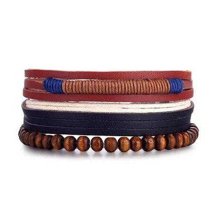 ZENITH BAND - Genuine Braided Leather Bracelet Set for Men & Boys (8 inch) - THE MEN THING