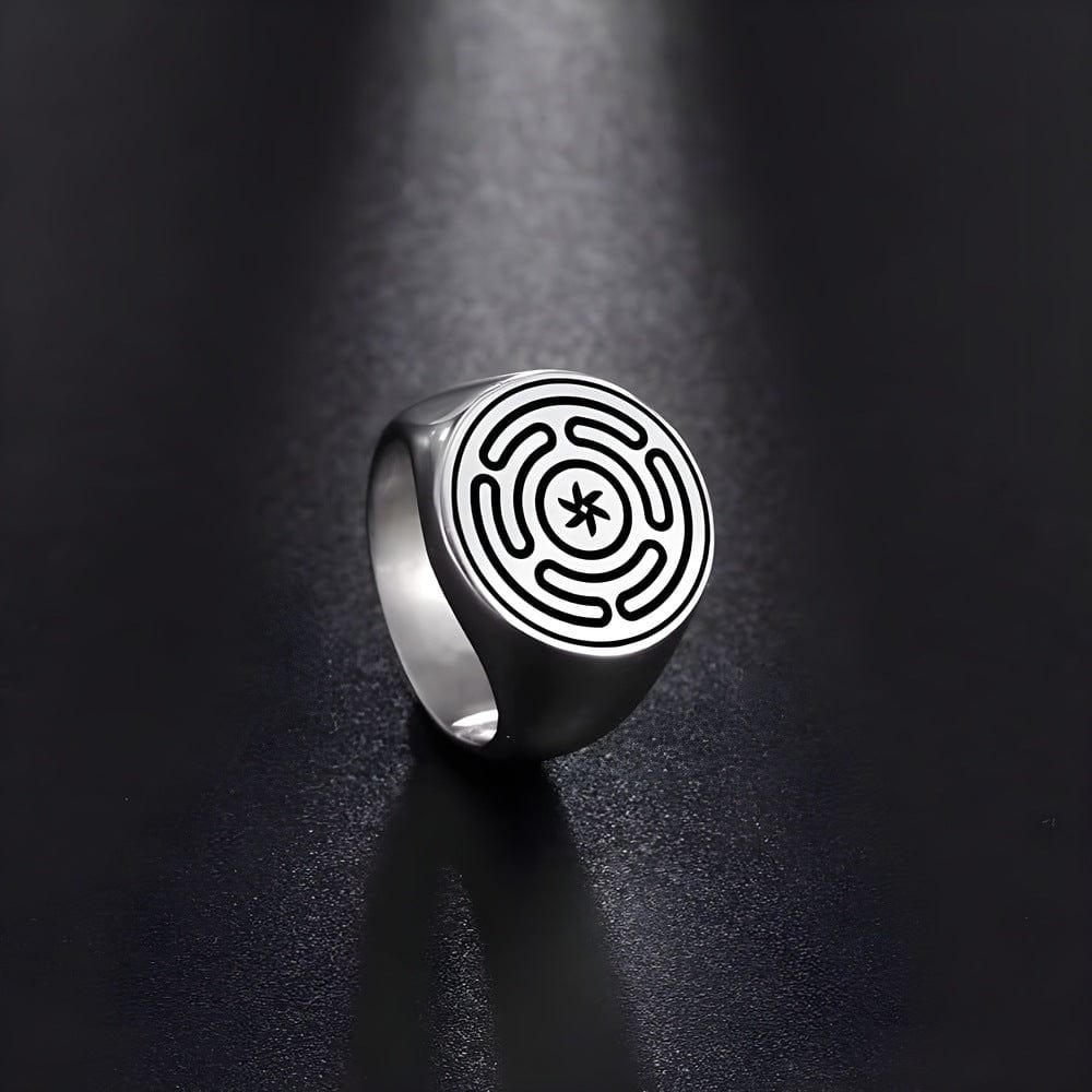 ZENTRIX RING - Pure Stainless Steel Men’s Steel-Plated Ring – Statement Luxury Jewelry (Size : 21) — Rings for Men | THE MEN THING