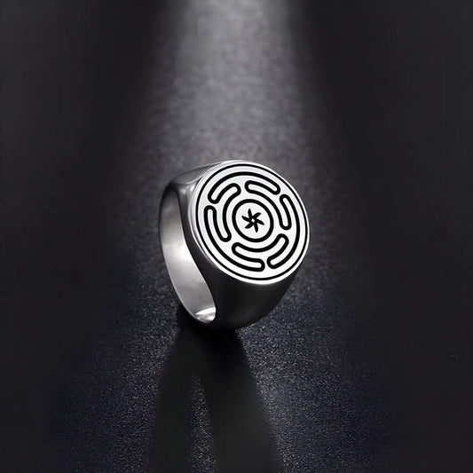 ZENTRIX RING - Pure Stainless Steel Men’s Steel-Plated Ring – Statement Luxury Jewelry (Size : 21) - THE MEN THING
