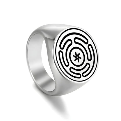 ZENTRIX RING - Pure Stainless Steel Men’s Steel-Plated Ring – Statement Luxury Jewelry (Size : 21) — Rings for Men | THE MEN THING
