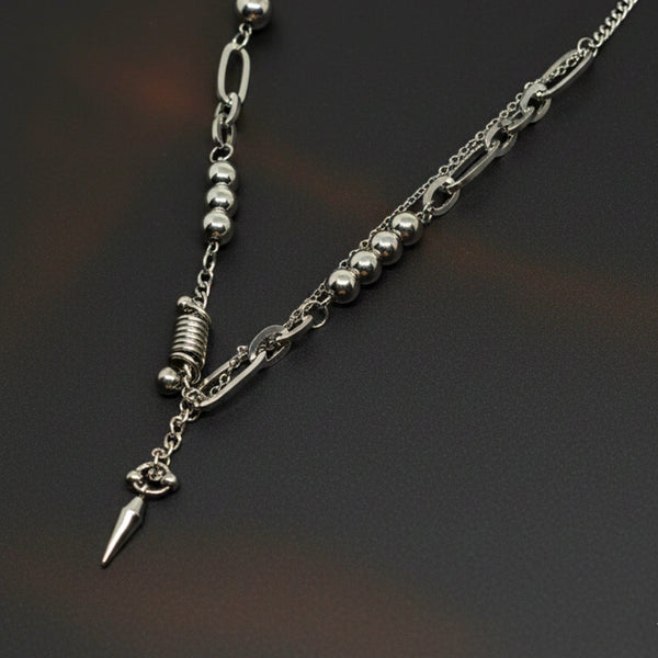ZERIK - Titanium Steel Pendant with 20inch Chain for Men & Boys with adjustable cable chain