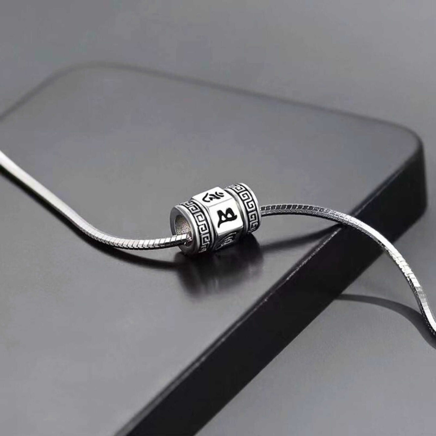 ZODIAC ROTATING - 11mm Pure Titanium Steel Pendant with 19inch Snake 3mm Chain for Men & Boys — SS Pendant/ Necklace for Men | THE MEN THING