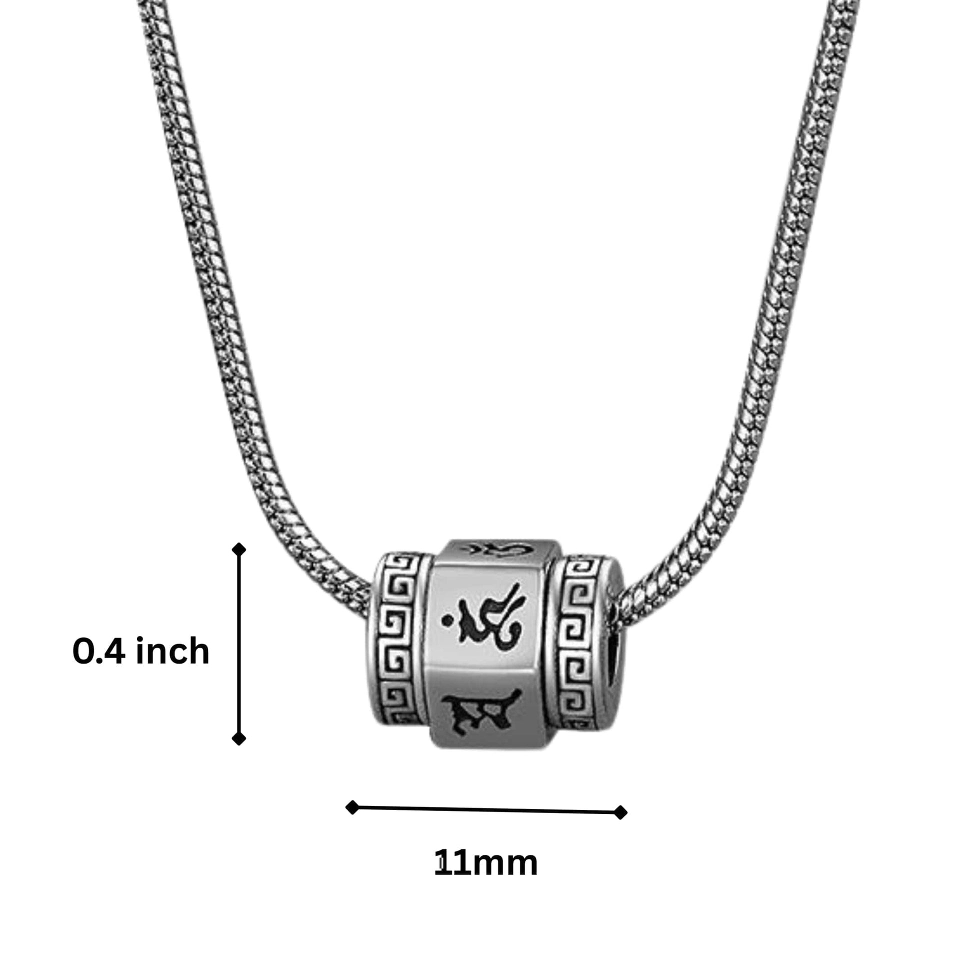 ZODIAC ROTATING - 11mm Pure Titanium Steel Pendant with 19inch Snake 3mm Chain for Men & Boys — SS Pendant/ Necklace for Men | THE MEN THING