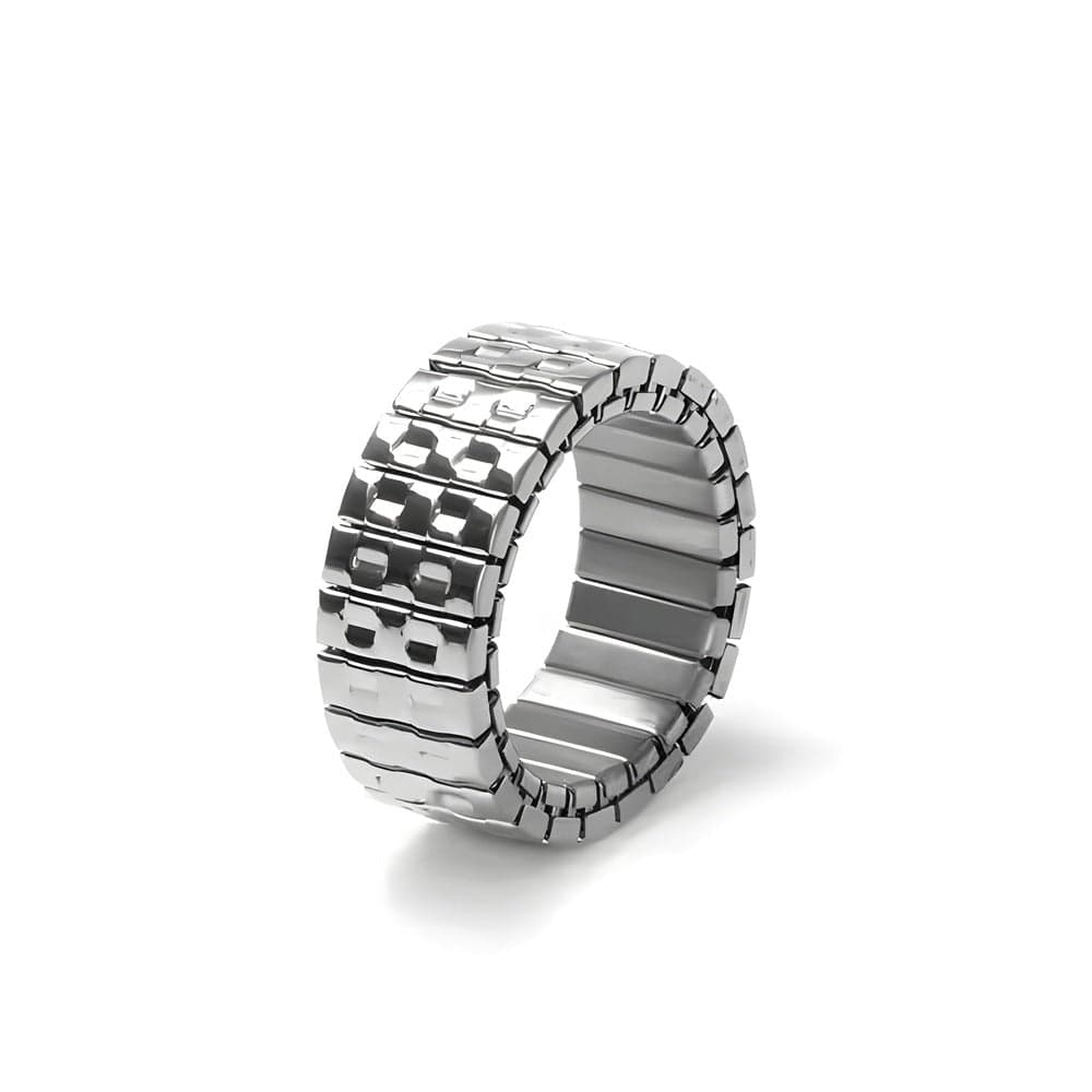 ZORION - Pure Stainless Steel Men’s Steel-Plated Ring – Adjustable - THE MEN THING