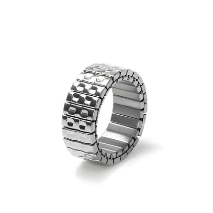 ZORION - Pure Stainless Steel Men’s Steel-Plated Ring – Adjustable - THE MEN THING