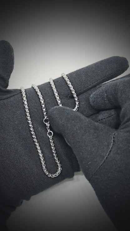 NAVIGATOR (T) - 26mm Pure Titanium Steel  Pendant with 24inch Round Box 5mm Chain for Men & Boys
