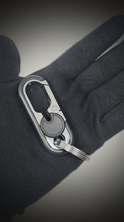 BLAZE CLIP BLACK - Stainless Steel Keychain for Men & Boy