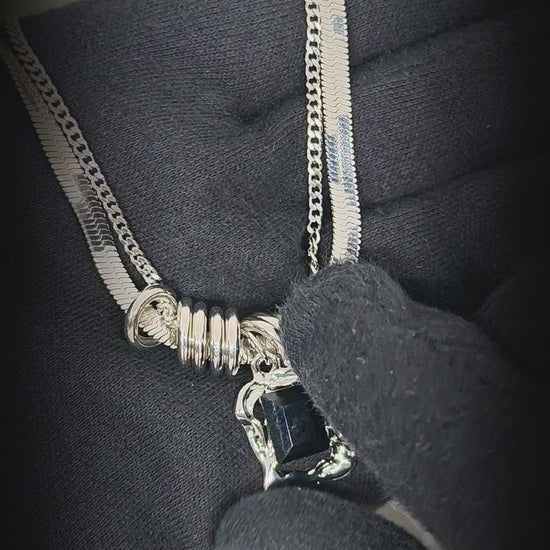 KRYZOR - 15mm Titanium Steel Pendant with 16 to 18inch Adjustable 5mm Chain for Men & Boys — SS Pendant/ Necklace for Men | THE MEN THING