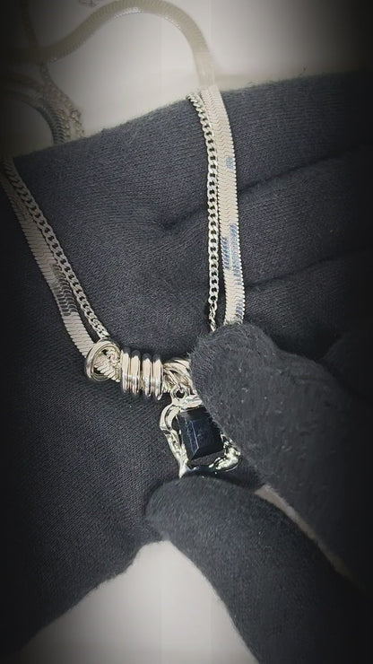 KRYZOR - 15mm Titanium Steel Pendant with 16 to 18inch Adjustable 5mm Chain for Men & Boys — SS Pendant/ Necklace for Men | THE MEN THING