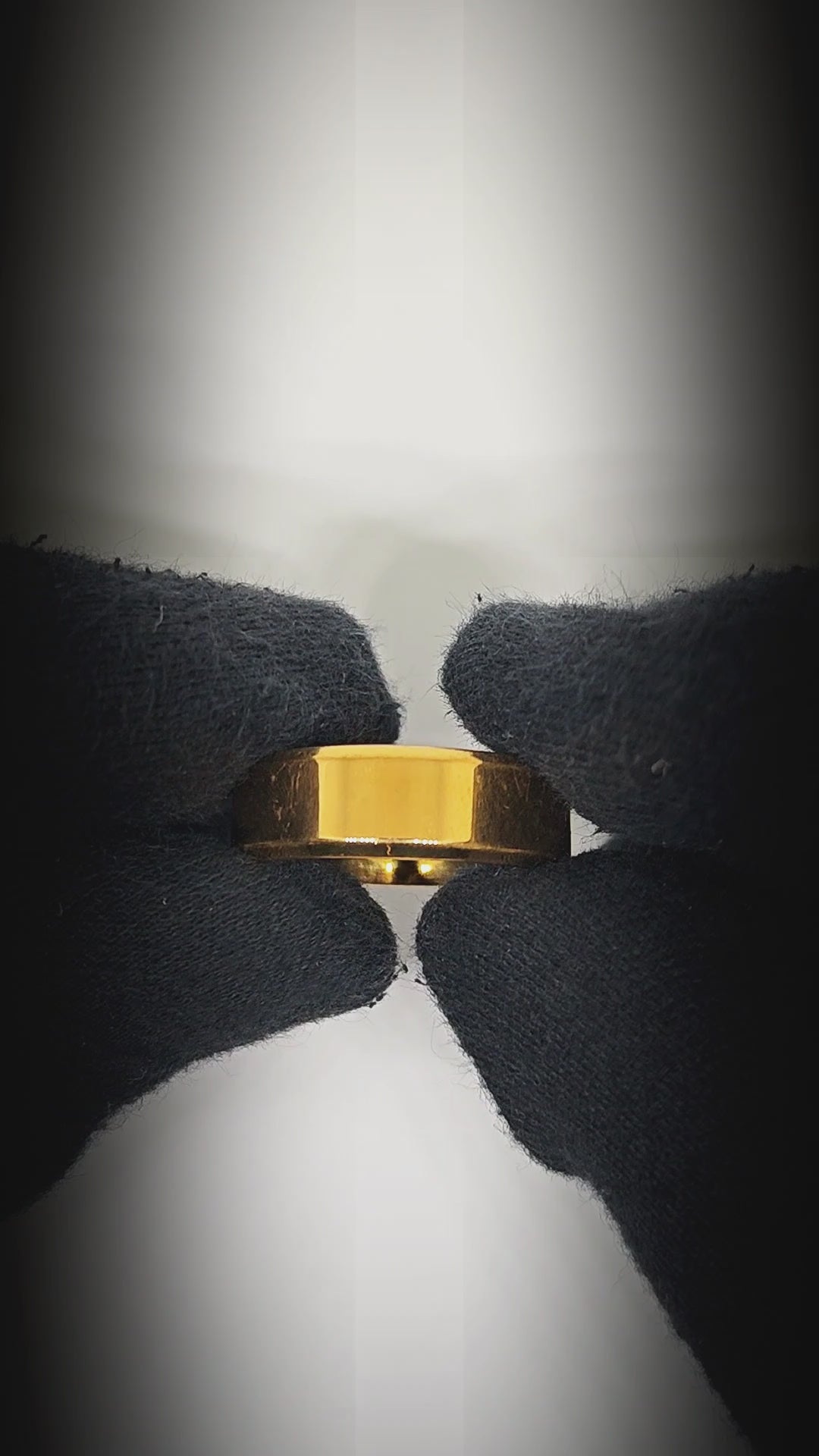 AZURE CORE - GOLDEN - Pure Stainless Steel Men’s Golden - Plated Ring (Size : 17-22-26) — Rings for Men | THE MEN THING