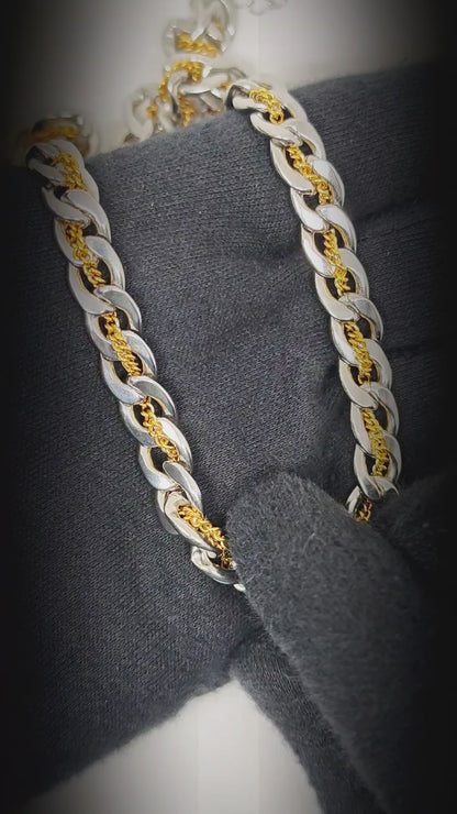 MAJESTA LINK - 10mm Pure Stainless Steel 19 to 21 inch Adjustable Chain for Men & Boys