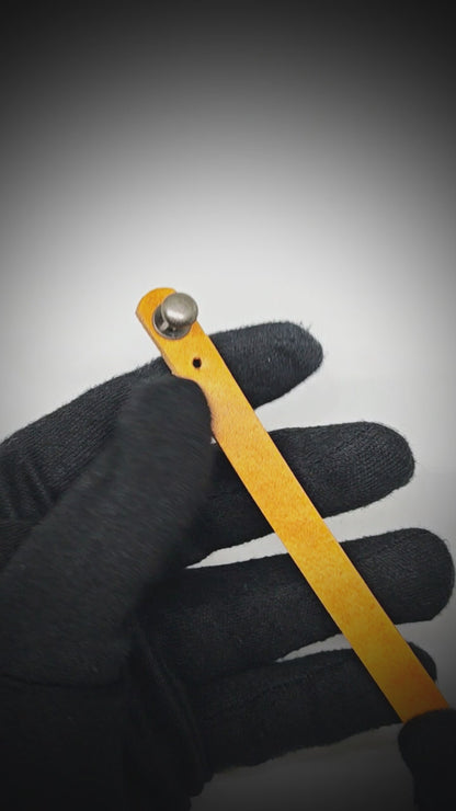 SILENT ROGUE STRAP - Camel Brown 12mm Genuine Leather Bracelet with Stainless Steel  Stud button Closure for Men & Boys (8 inch)