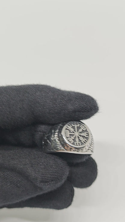 Royal Series - MIDGARD PROTECTOR RING - Pure Stainless Steel Men’s Steel-Plated Ring – Statement Luxury Jewelry (Size : 15-18-20-23-28-30)