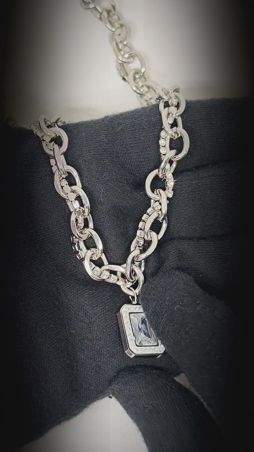 PRISM LUX - 15mm Titanium Steel Pendant with 20 to 22inch Adjustable Cable Chain for Men & Boys — SS Pendant/ Necklace for Men | THE MEN THING