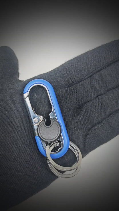 BLAZE CLIP BLUE - Stainless Steel Keychain for Men & Boy