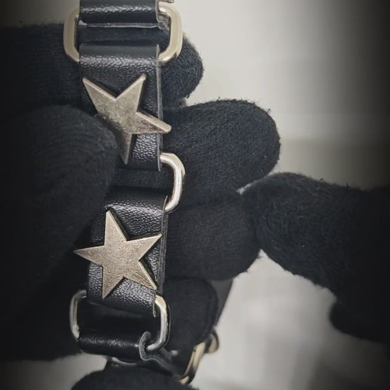 IRON STAR - 23mm Genuine Leather Bracelet with Stainless Steel Buckle Clasp for Men & Boys (8 to 9 inch) — Leather Bracelet for Men | THE MEN THING