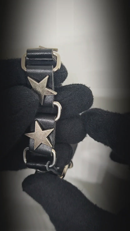 IRON STAR - 23mm Genuine Leather Bracelet with Stainless Steel Buckle Clasp for Men & Boys (8 to 9 inch) — Leather Bracelet for Men | THE MEN THING