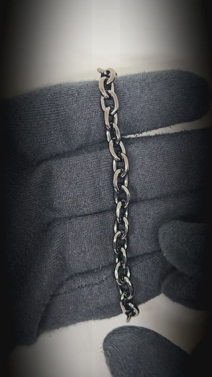 MONO LINK - 8mm Pure Stainless Steel  Bracelet 8 inch with Lobster Claw Buckle for Men & Boy