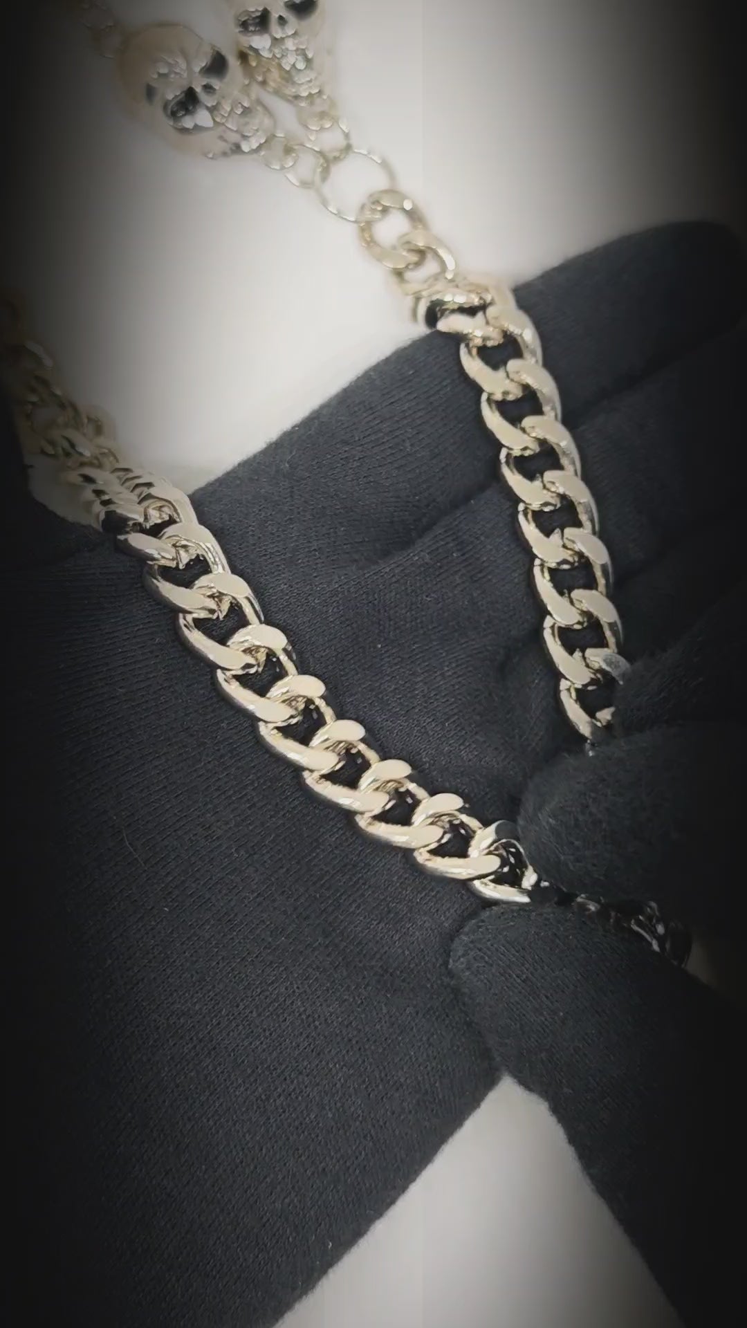 SKULL BADGE - Antique Steel 12mm Titanium Steel Heavy Biker Chain for Jeans with Lobster Clasps for Men & Boys - 29 inch — Biker Fashion for Men | THE MEN THING