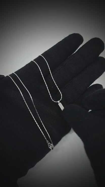 MONO BAR - 5mm Titanium Steel Pendant with 2mm Chain for Men & Boys - 22inch