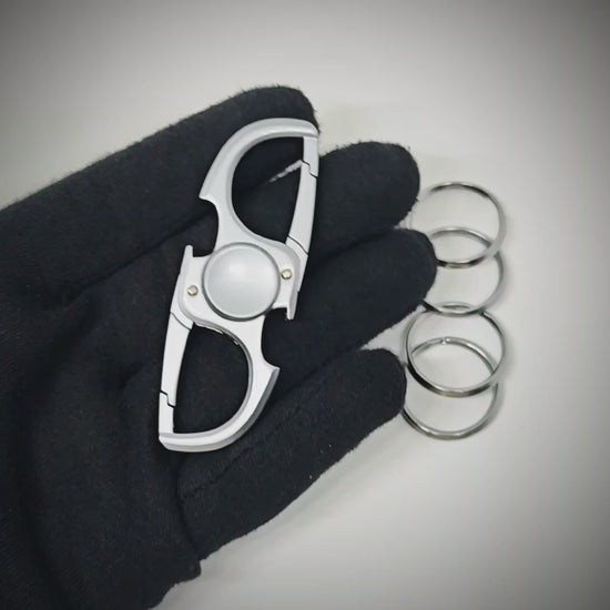 SPINEX DUAL - STEEL - Stainless Steel Keychain for Men & Boy — KeyChains for Men | THE MEN THING